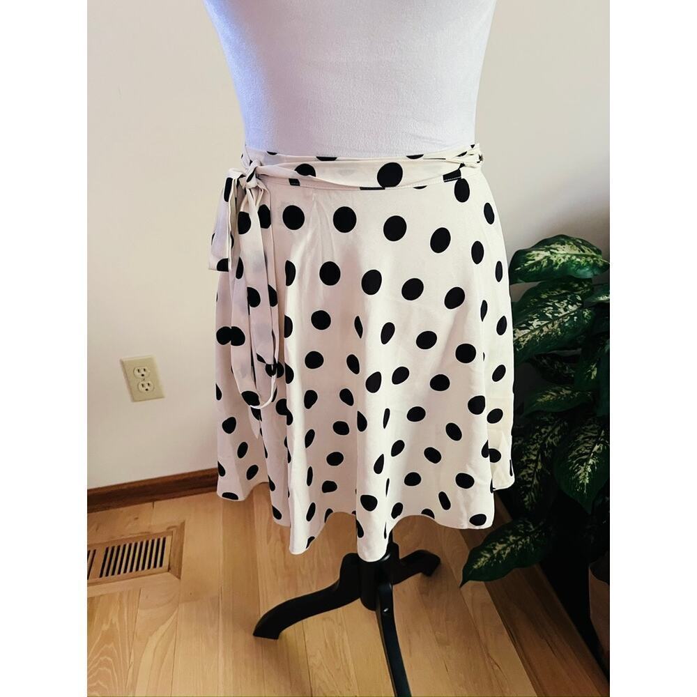 Altar'd State Cream Black Polka Dot Skirt